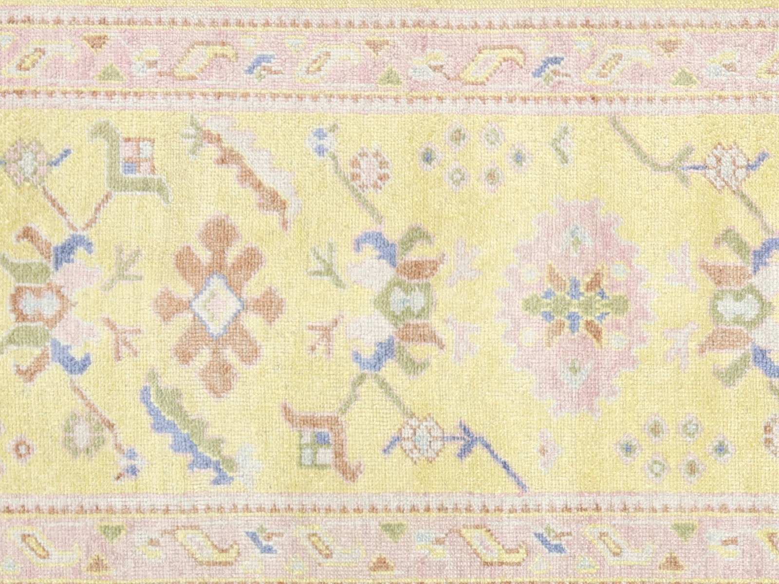 Vintage Turkish Oushak Runner - 3' x 9'4"