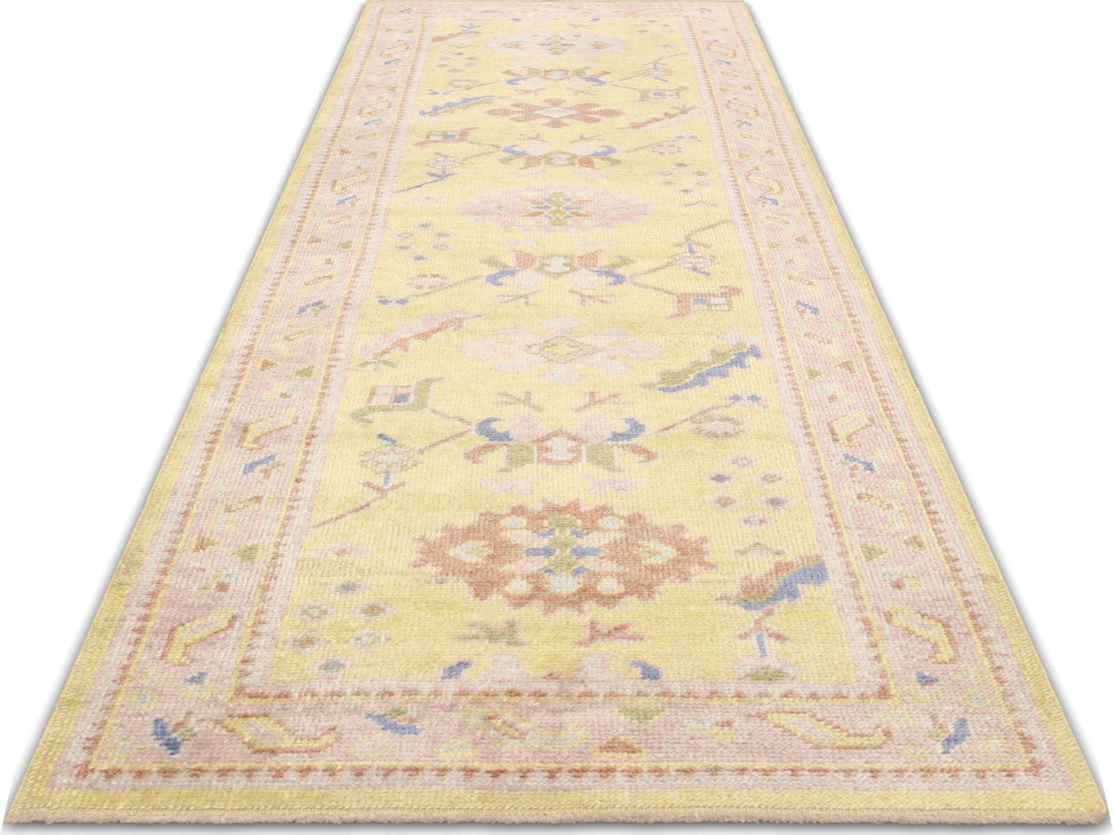 Vintage Turkish Oushak Runner - 3' x 9'4" - 240006