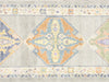 Vintage Turkish Oushak Rug in Grey,Ivory tones and an All Over,Geometrical pattern. Measuring 2 feet 9 inches x 11 feet 8 inches – SKU 240007