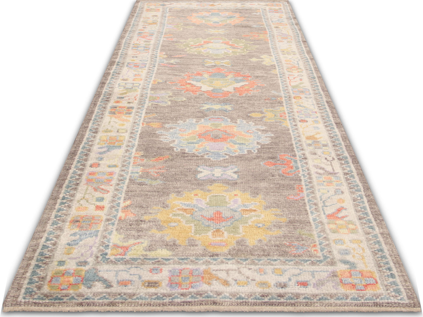 Vintage Turkish Oushak Runner - 3' x 8'11" - 240008