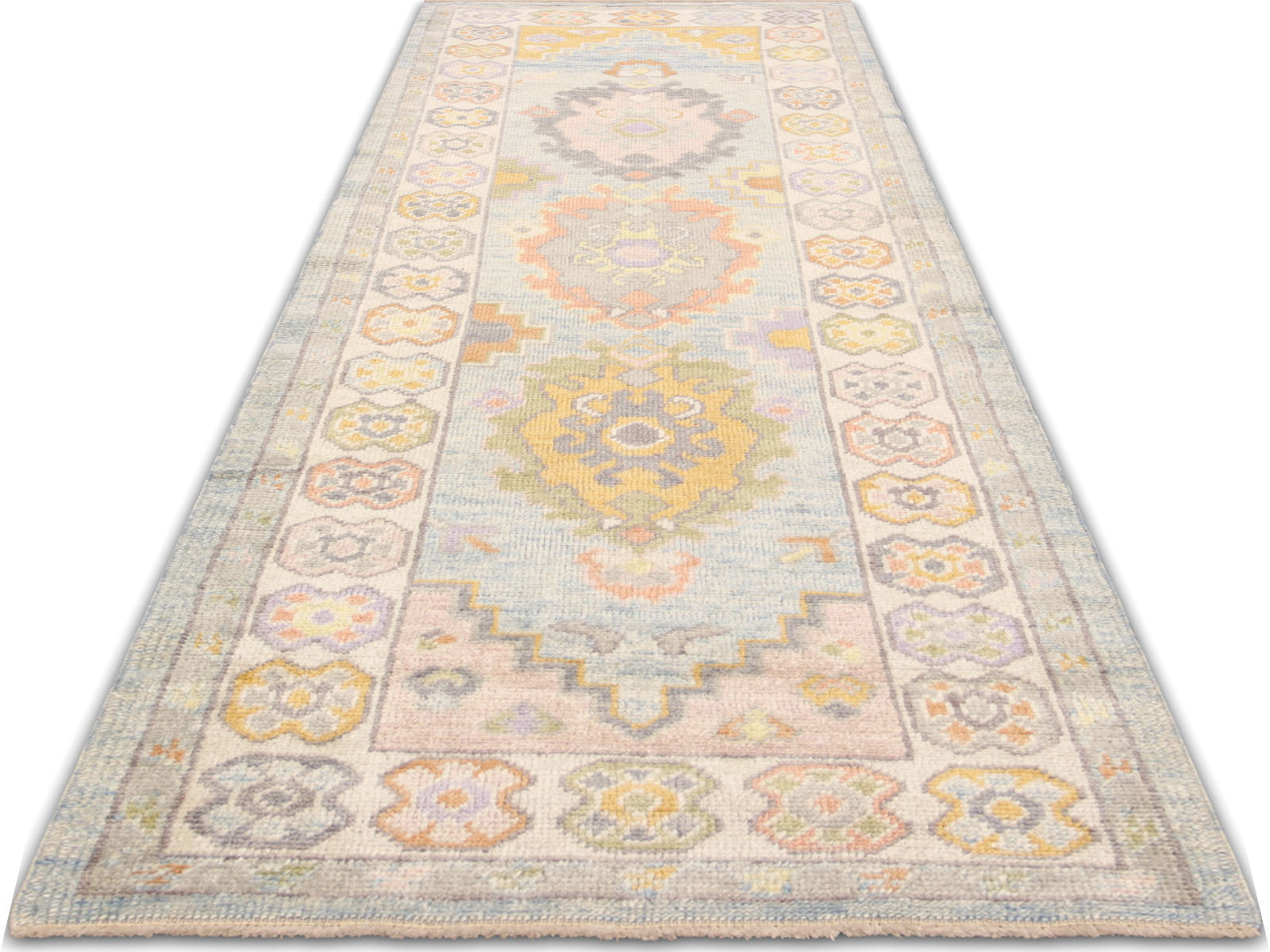 Vintage Turkish Oushak Runner - 2'11" x 9'2"