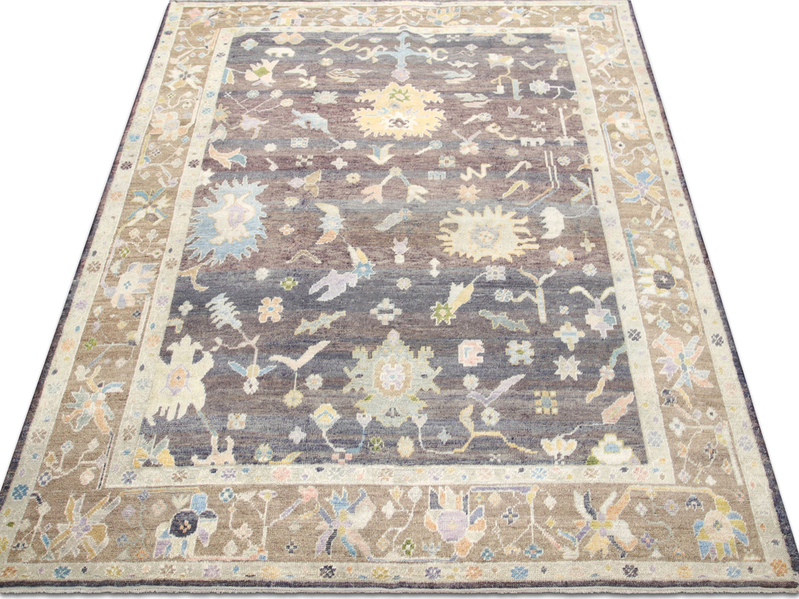 Vintage Turkish Oushak Rug - 10'2" x 14'7"