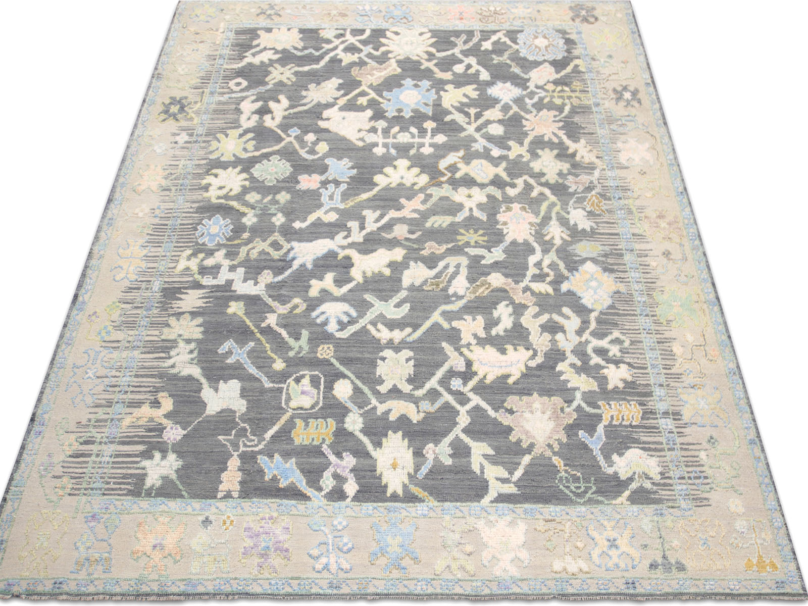 Vintage Turkish Oushak Rug - 10'3" x 14'8"