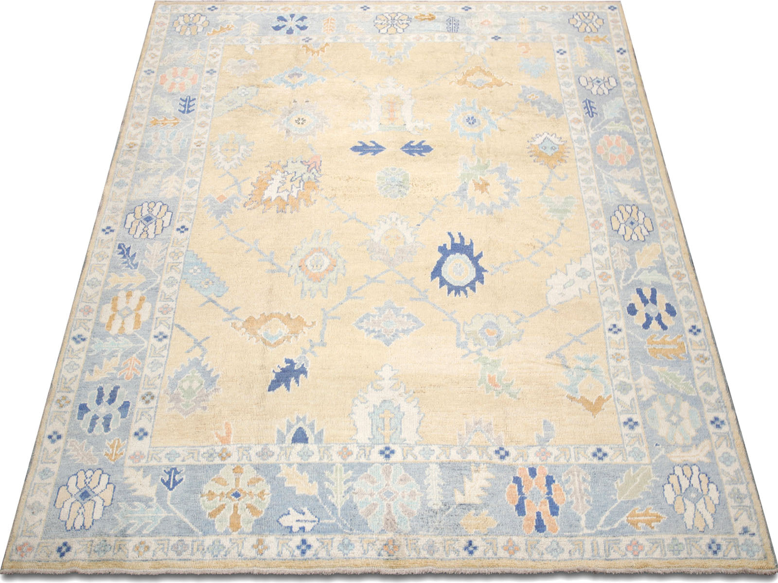 Vintage Turkish Oushak Rug - 8'11" x 11'9"