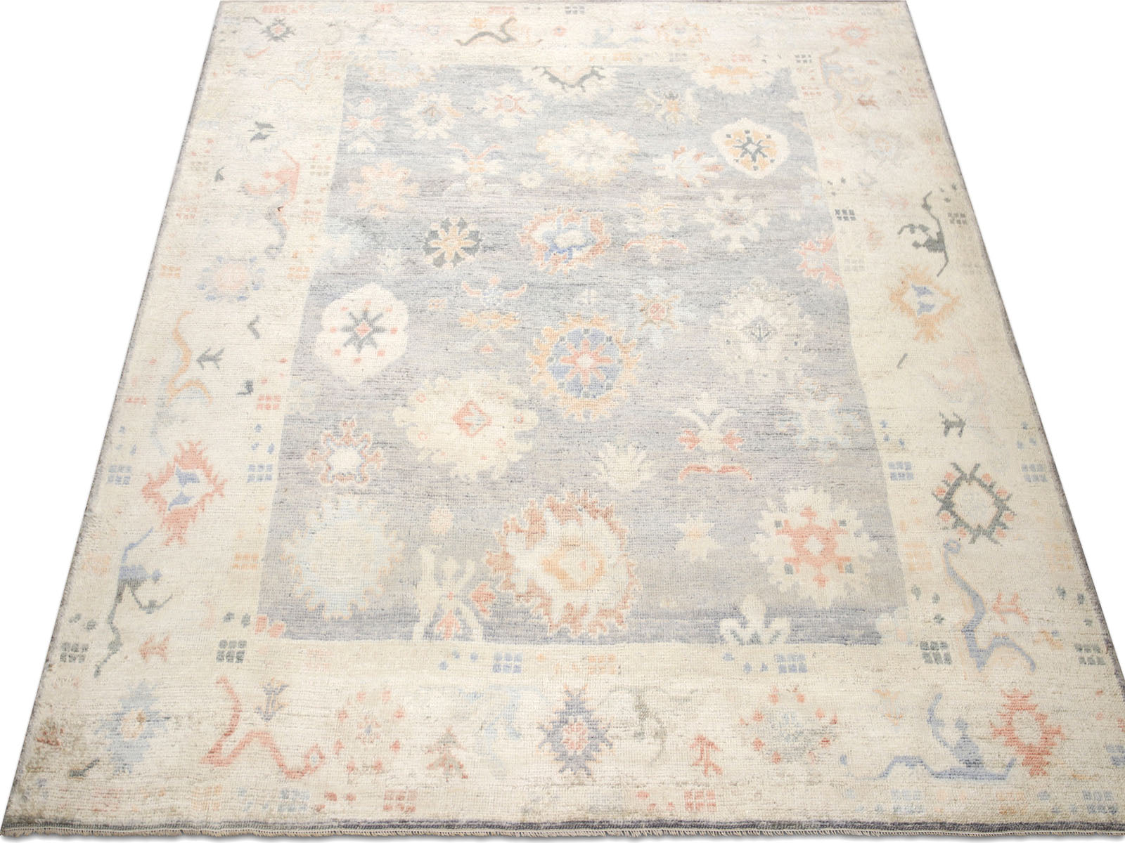 Vintage Turkish Oushak Rug - 8'2" x 10'10"