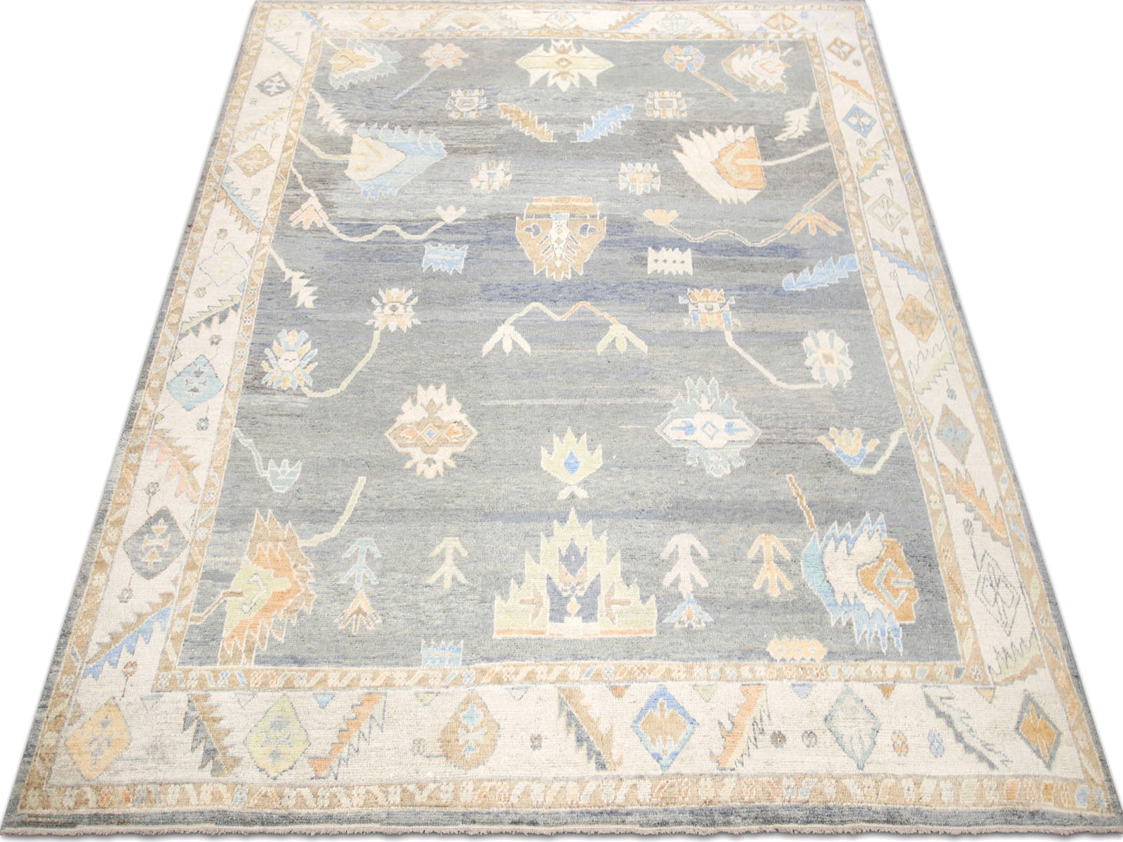 Vintage Turkish Oushak Rug - 10' x 13'7"