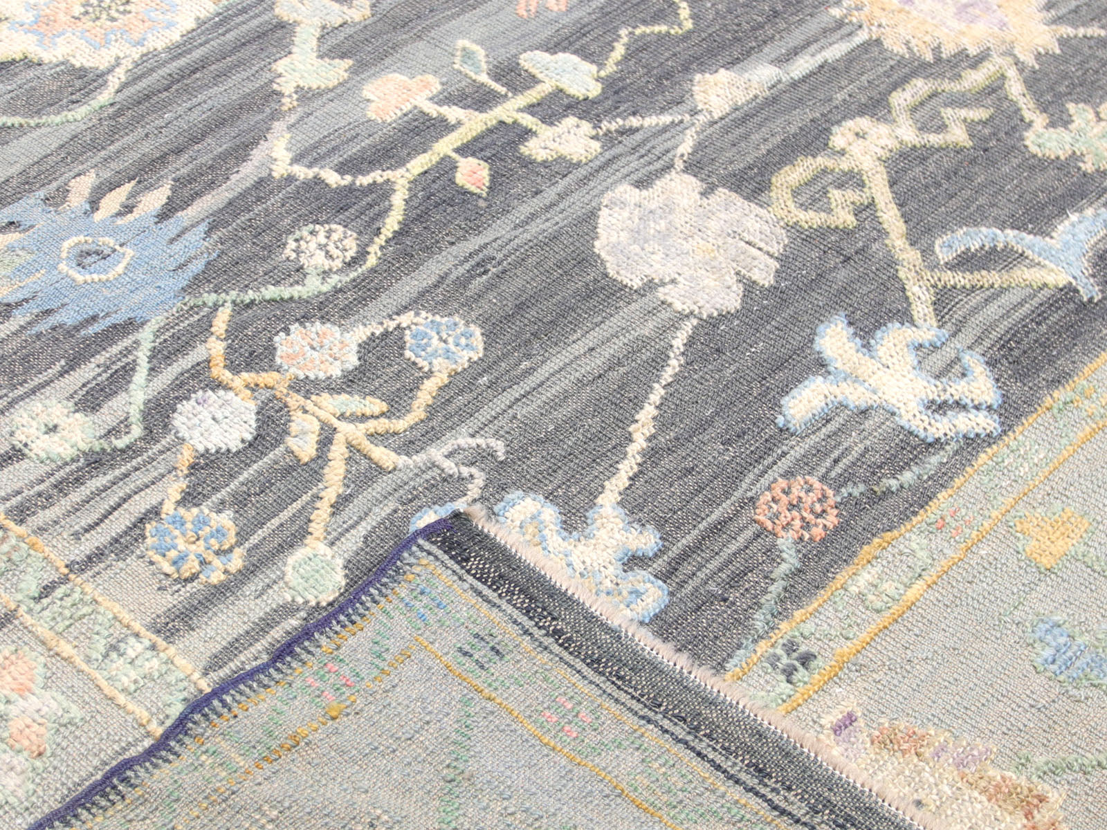 Vintage Turkish Oushak Rug - 12'6" x 16'5" - 240025