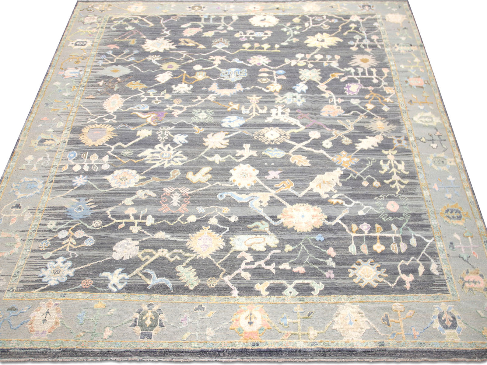 Vintage Turkish Oushak Rug - 12'6" x 16'5"