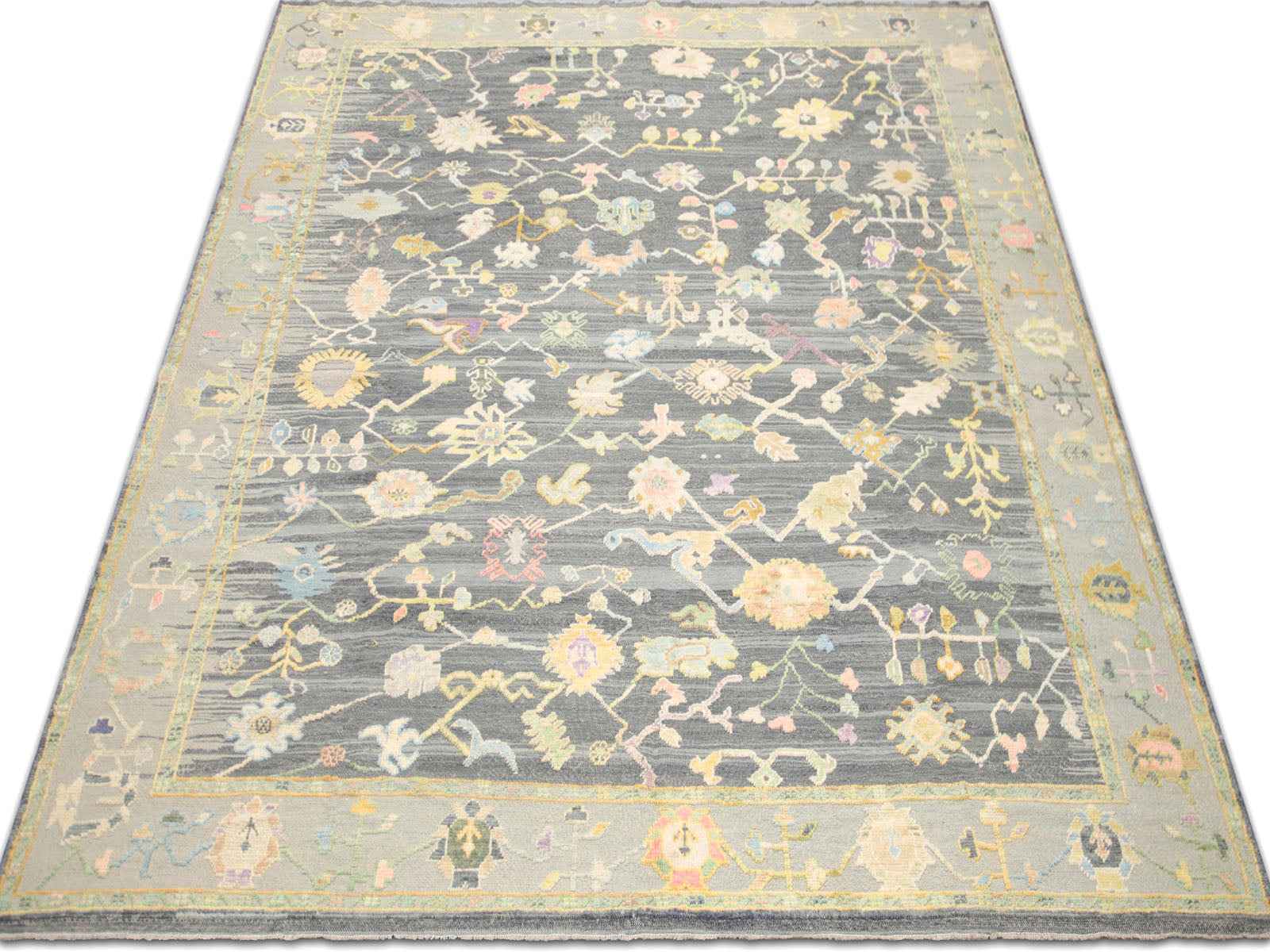 Vintage Turkish Oushak Rug - 12'6" x 16'5" - 240025