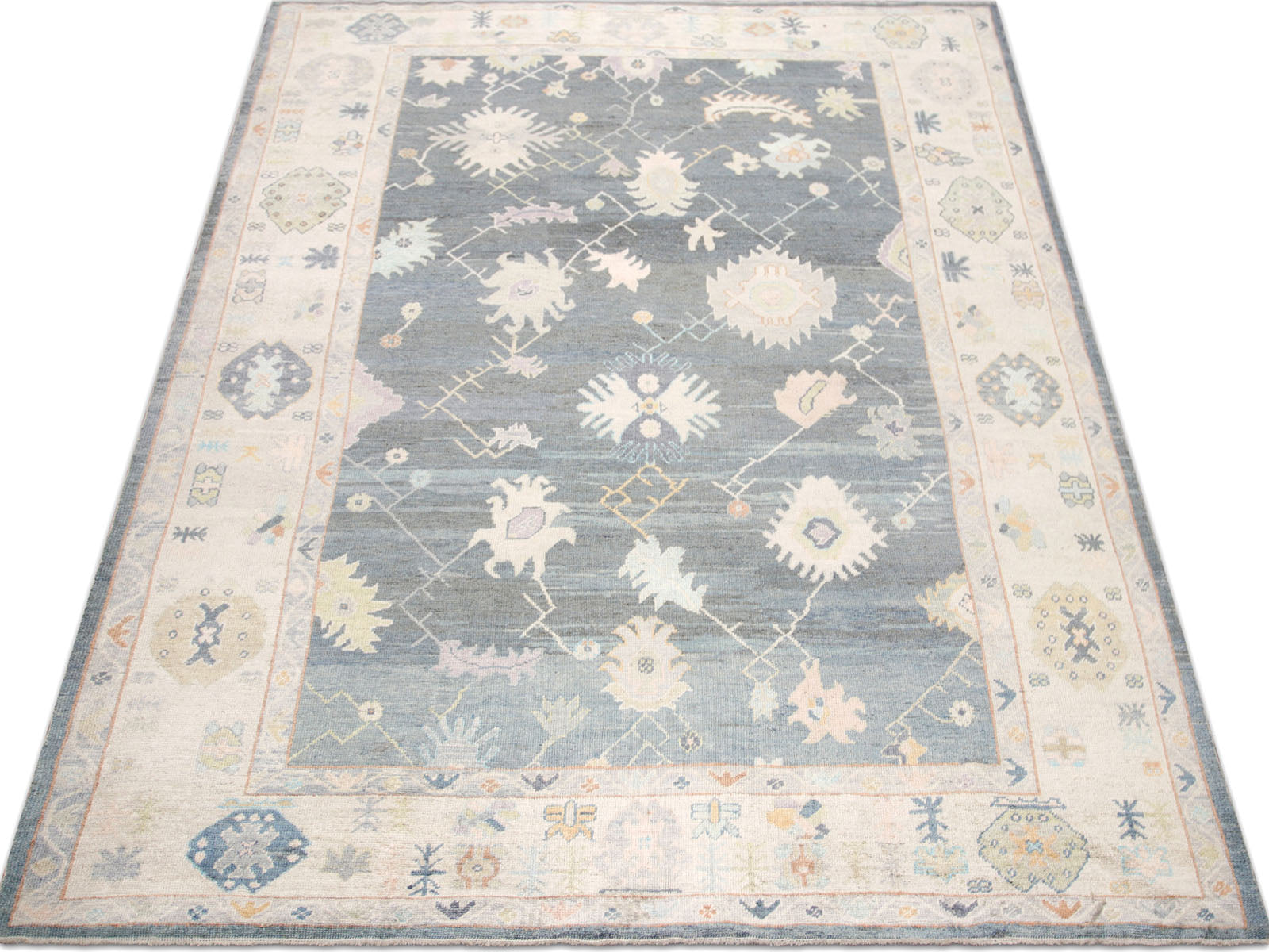 Vintage Turkish Oushak Rug - 9'7" x 14'6" - 240027