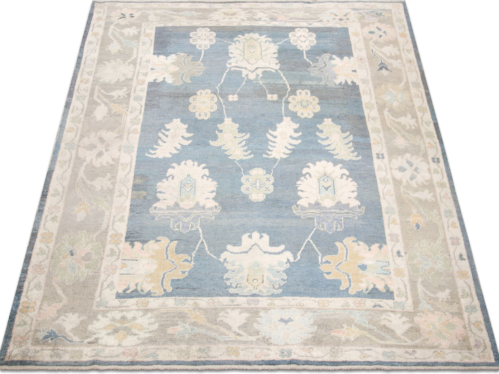 Vintage Turkish Oushak Rug - 9'2" x 11'5" - 240029