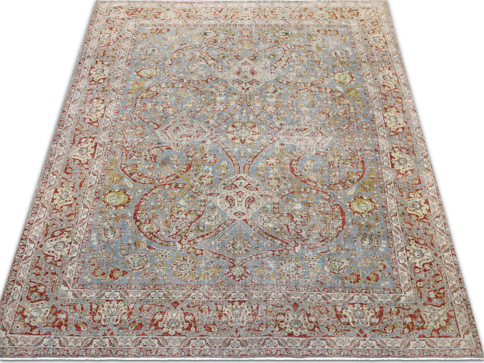 Semi Antique Persian Kashan Rug - 9'0" x 11'8"