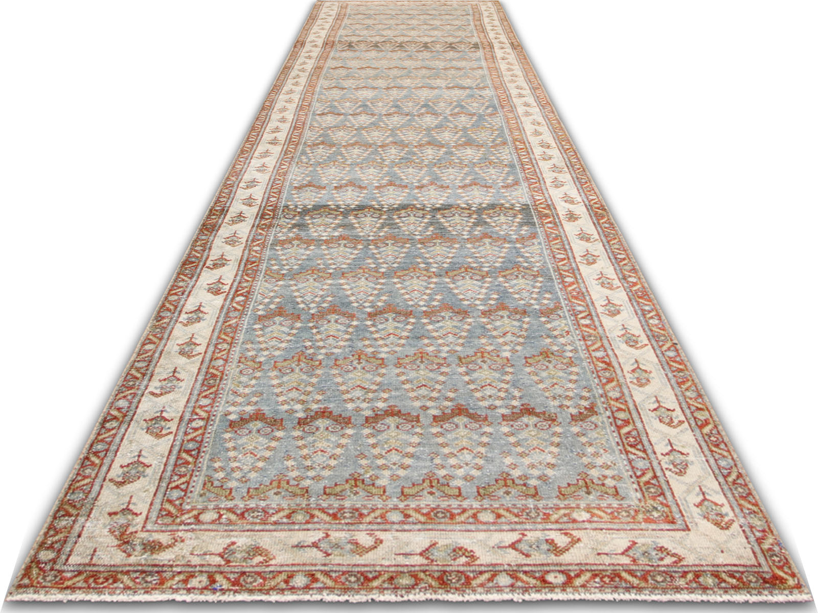 Semi Antique Persian Melayer Runner - 3'4" x 16'2"