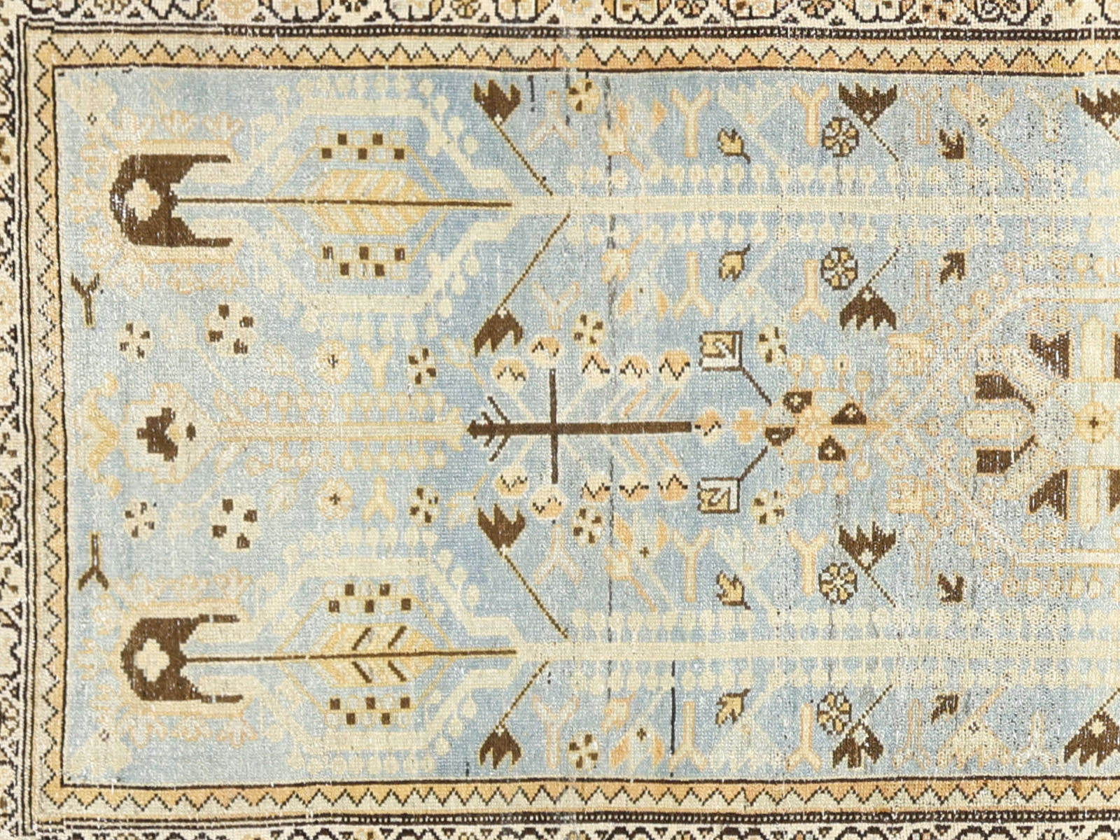 Semi Antique Persian Melayer Rug - 3'4" x 9'3"
