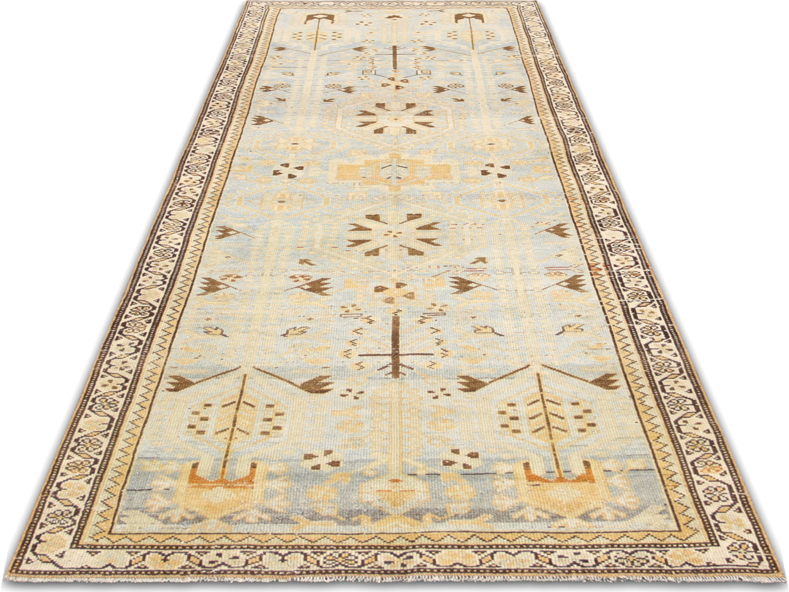 Semi Antique Persian Melayer Rug - 3'4" x 9'3"