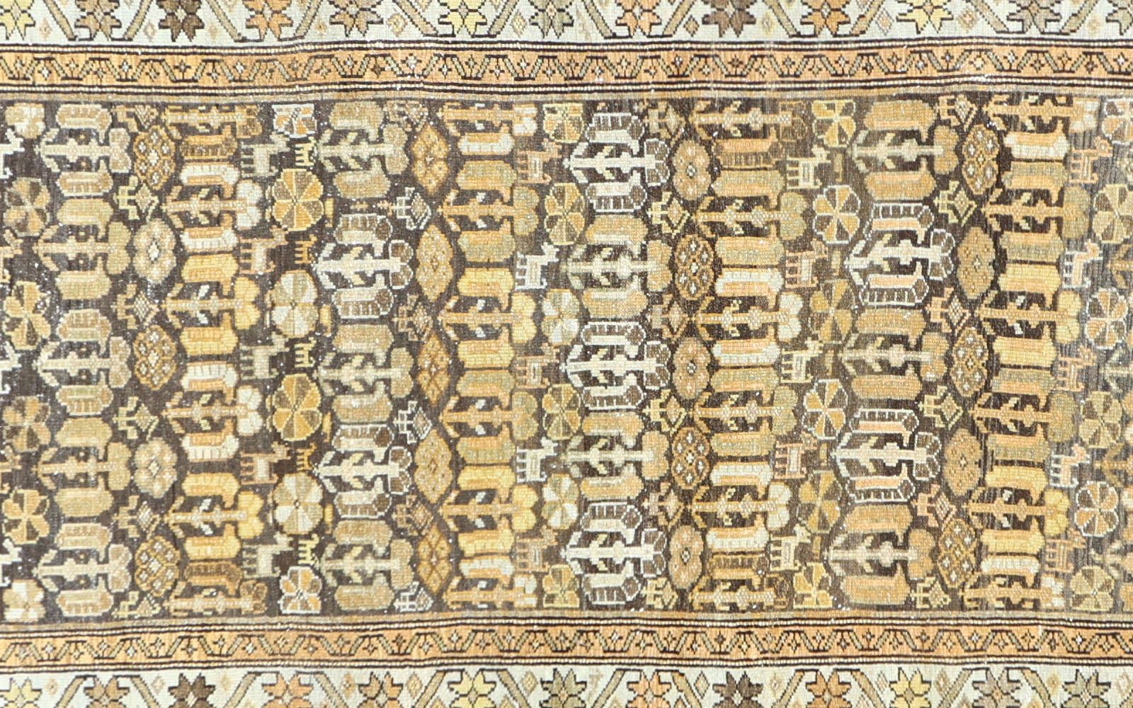 Semi Antique Persian Melayer Rug - 3'8" x 9'0"