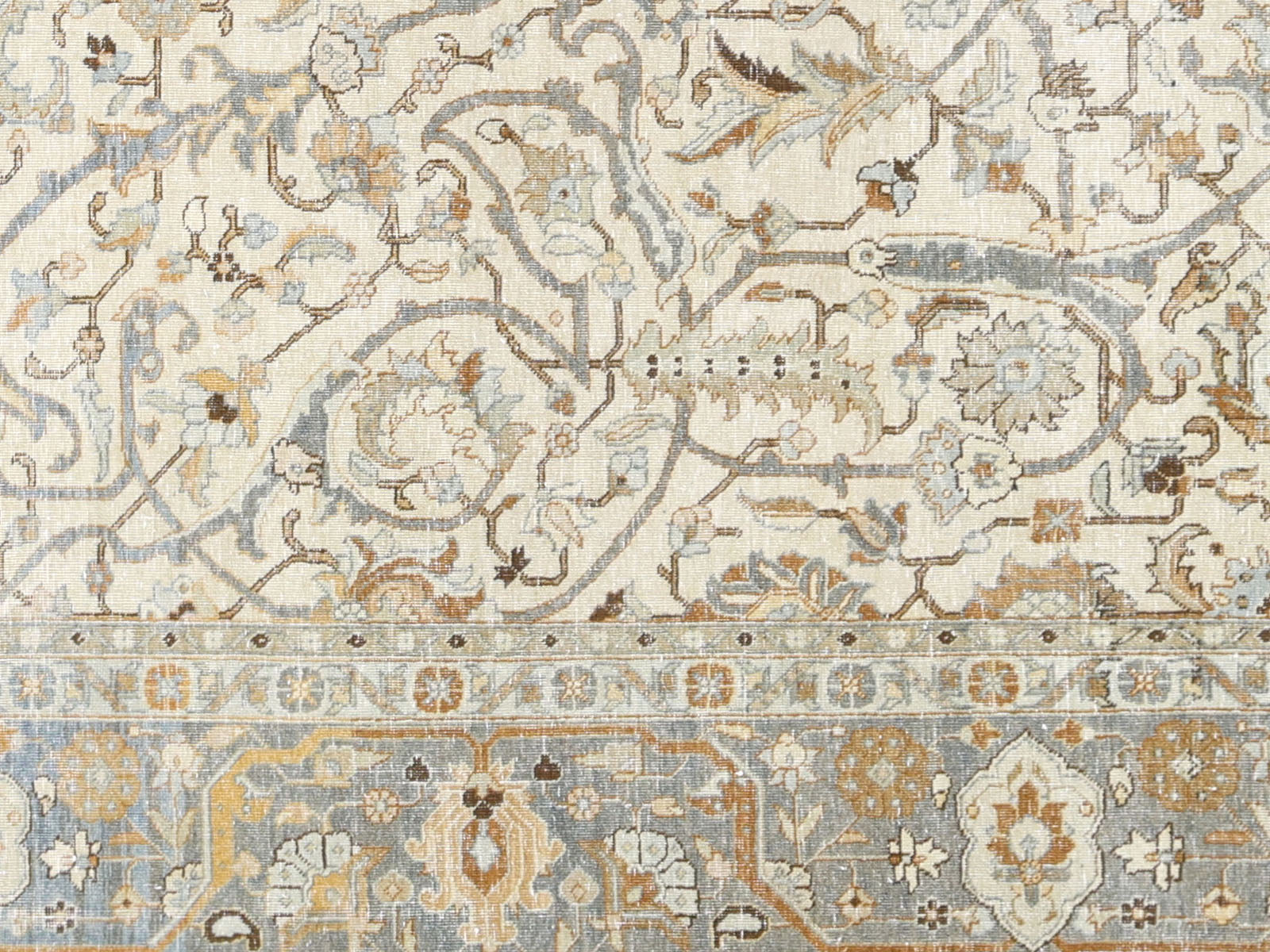 Semi Antique Persian Tabriz Rug - 6'7" x 10'1"