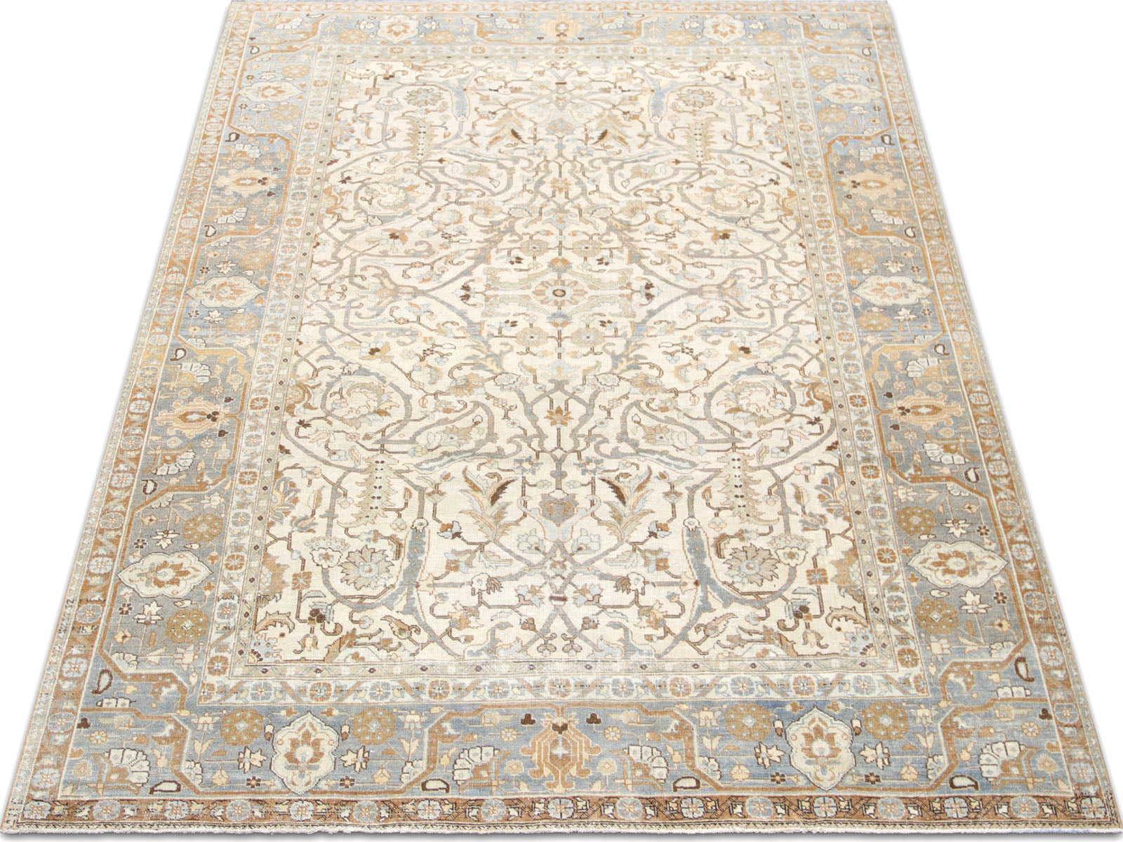 Semi Antique Persian Tabriz Rug - 6'7" x 10'1"