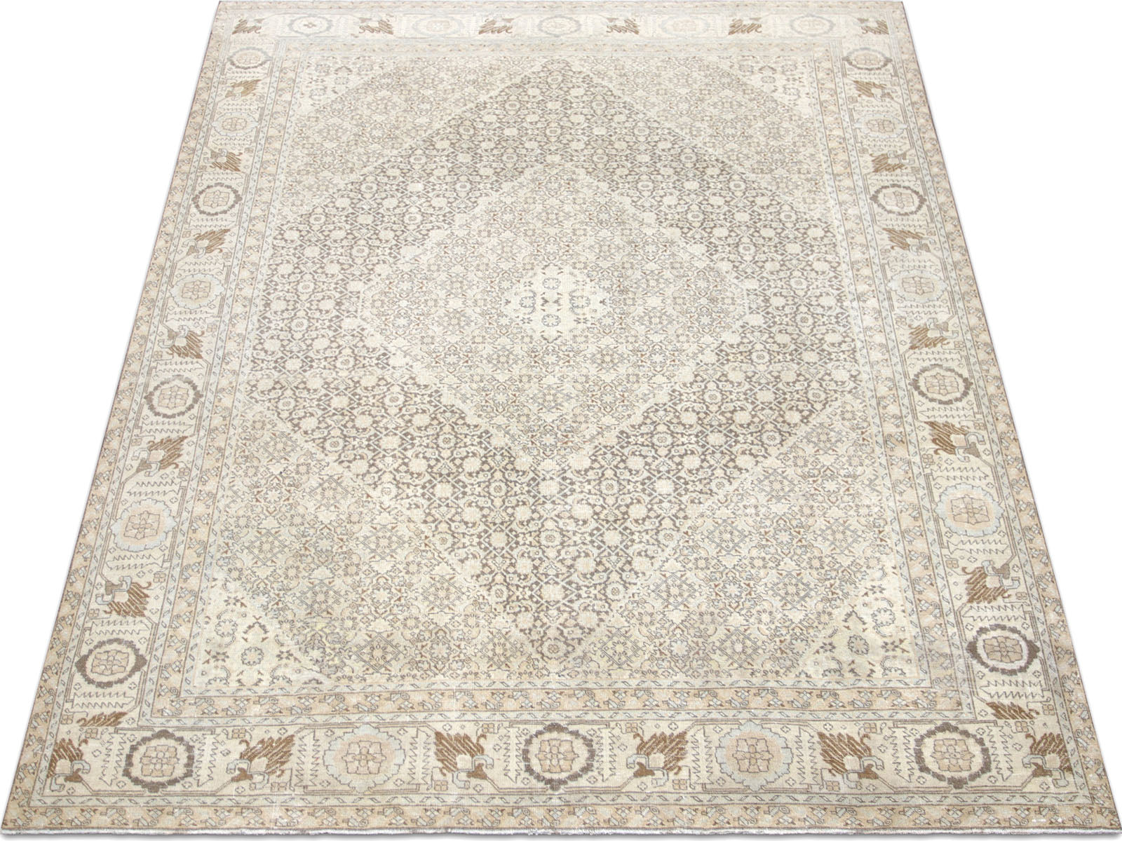 Semi Antique Persian Tabriz Rug - 7'10" x 10'10"