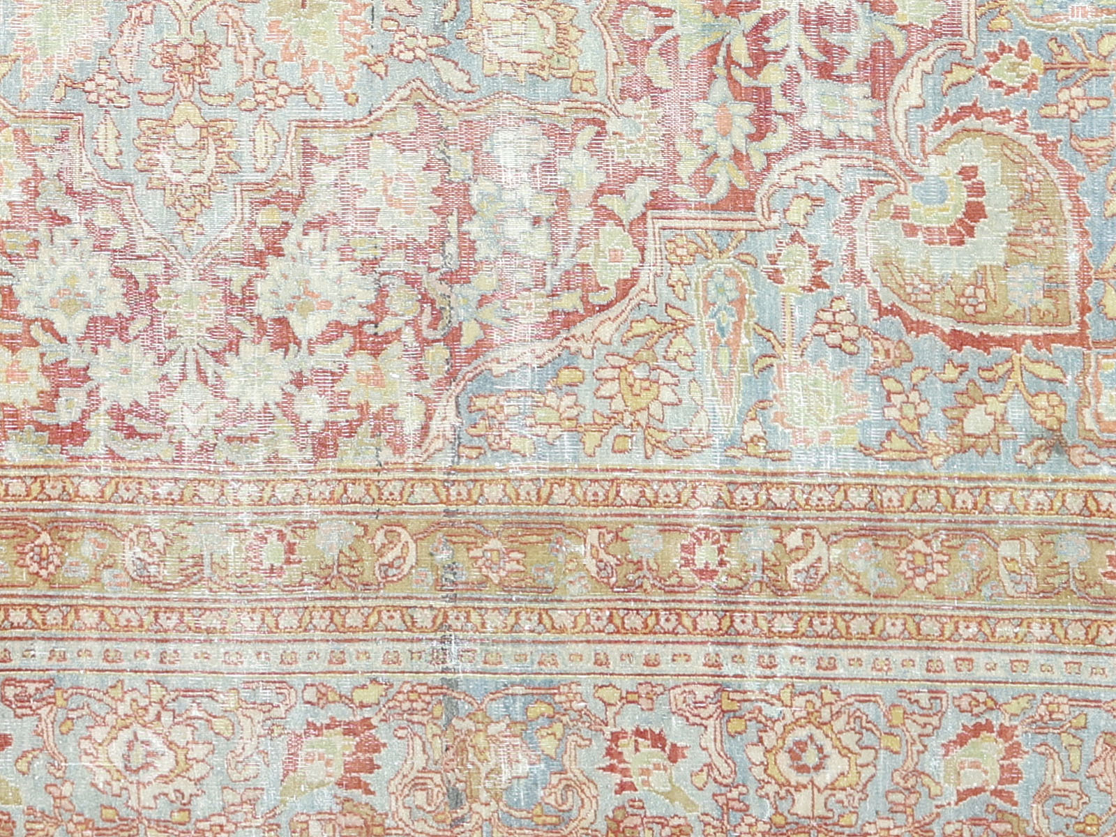 Semi Antique Persian Doroksh Rug - 9'4" x 11'10"