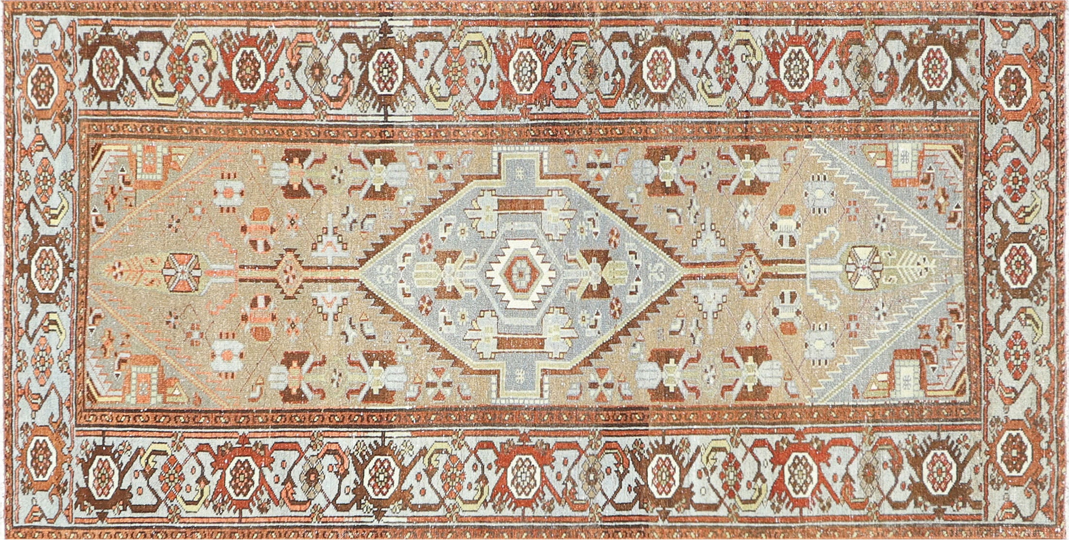 Semi Antique Persian Melayer Rug - 3'4" x 6'7"