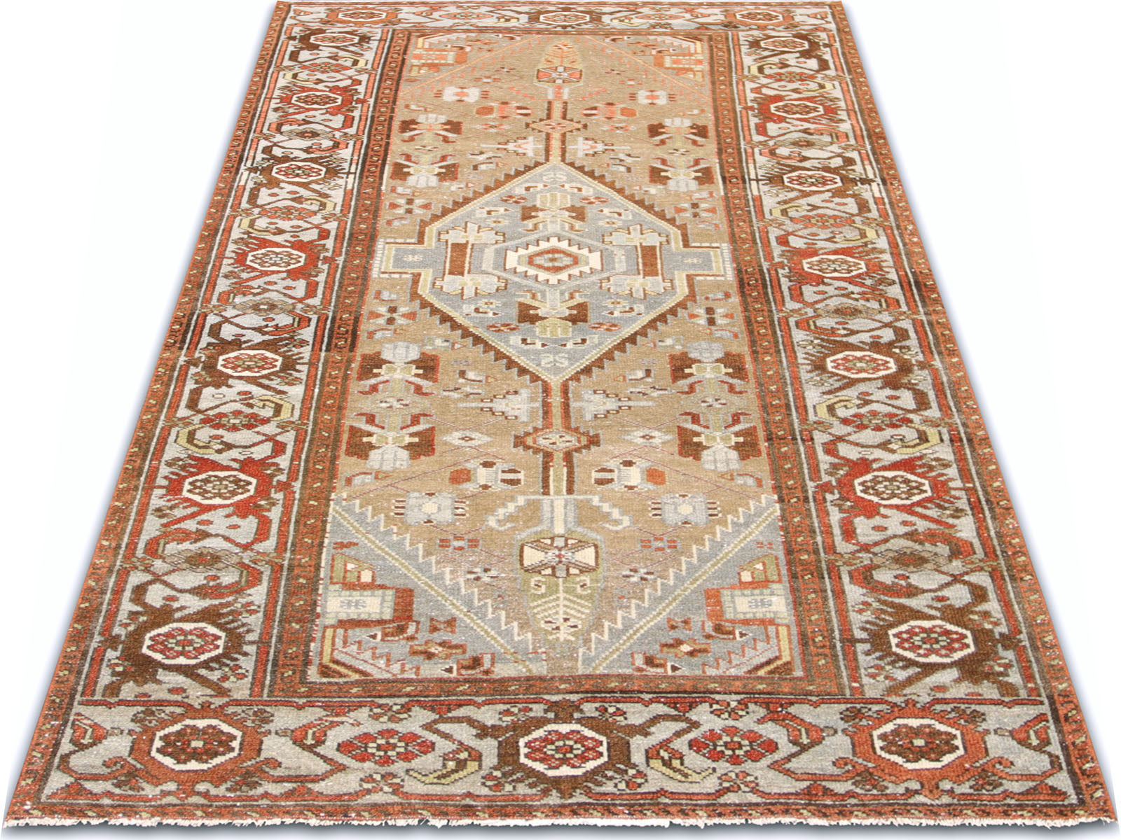 Semi Antique Persian Melayer Rug - 3'4" x 6'7"