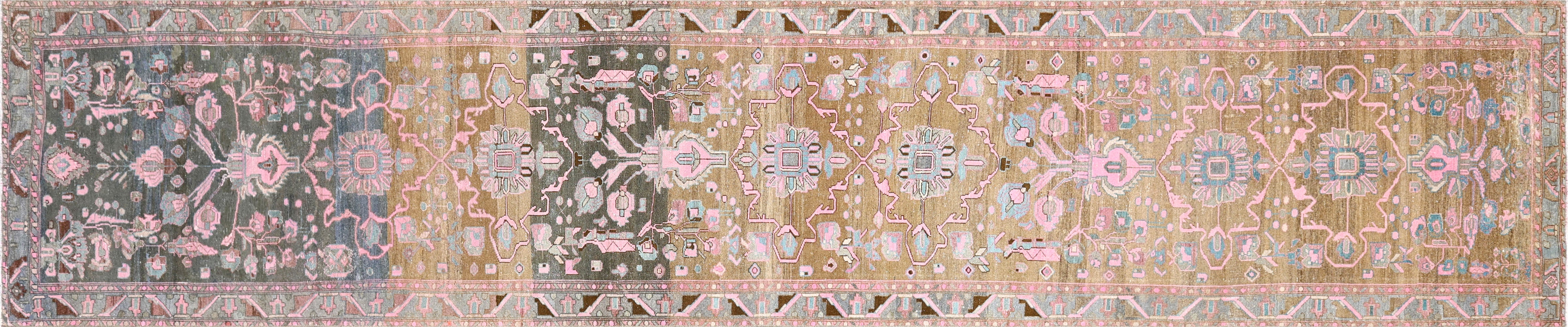 Semi Antique Persian Melayer Runner - 3'7" x 17'11"