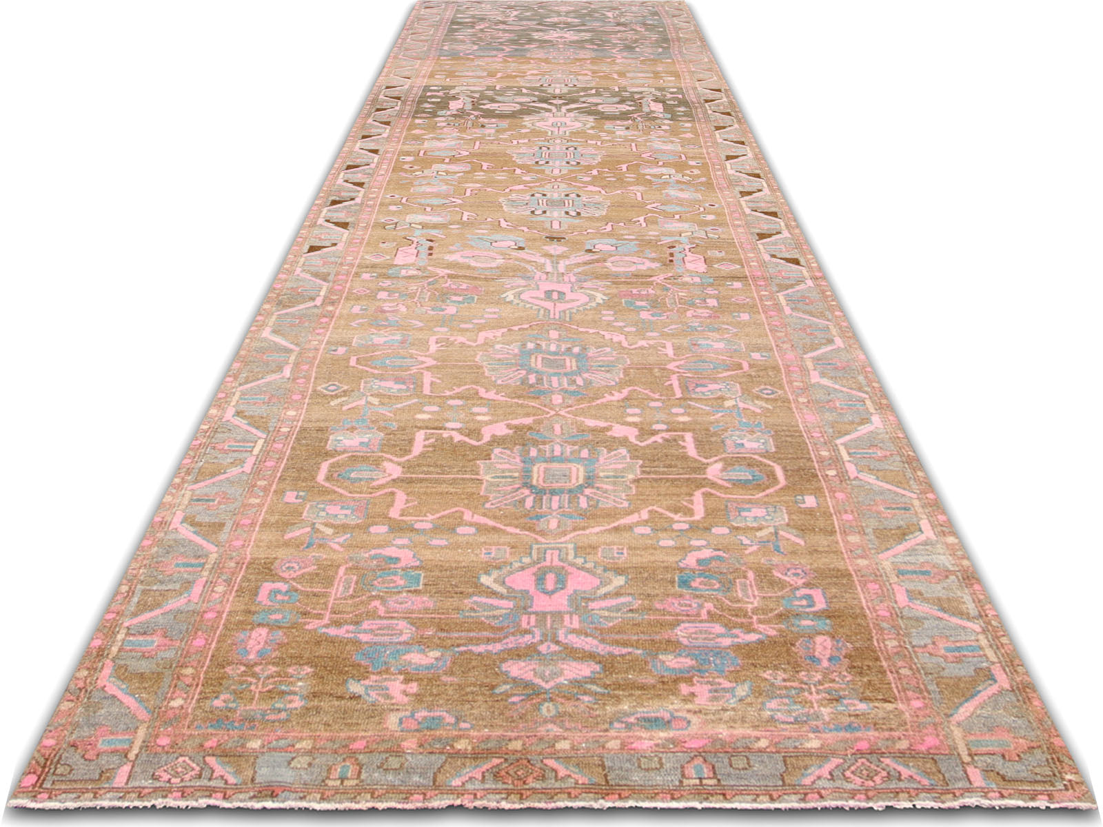 Semi Antique Persian Melayer Runner - 3'7" x 17'11"