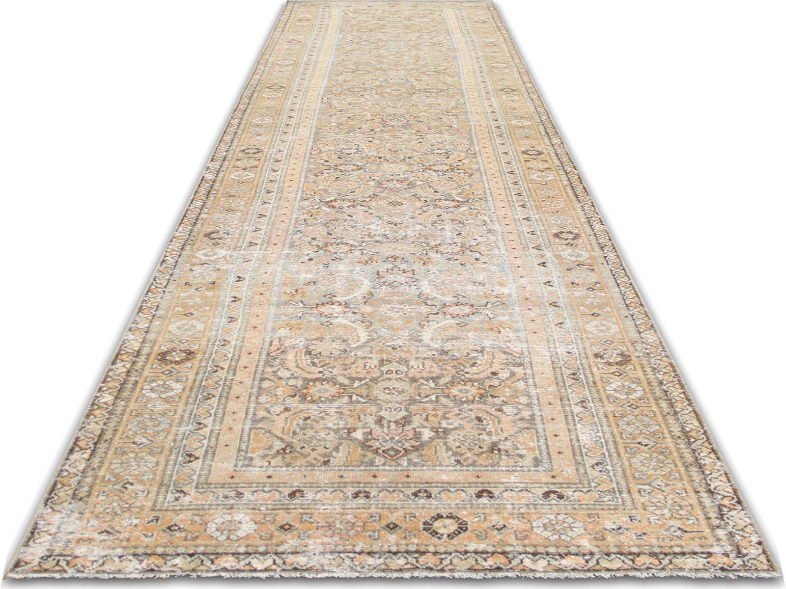 Antique Persian Melayer Runner - 3'4" x 16'4"