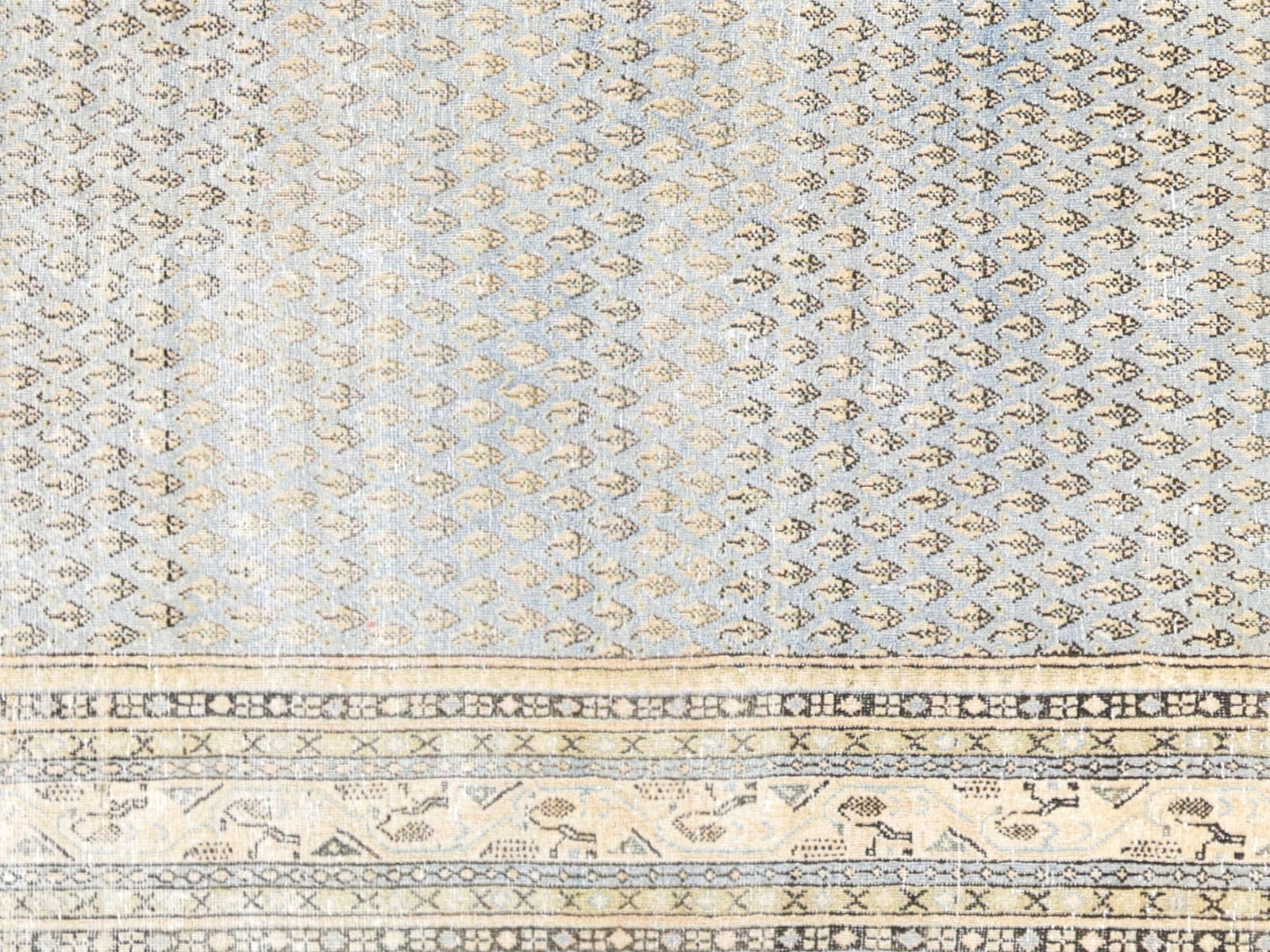 Semi Antique Persian Melayer Rug - 6'10" x 10'1"