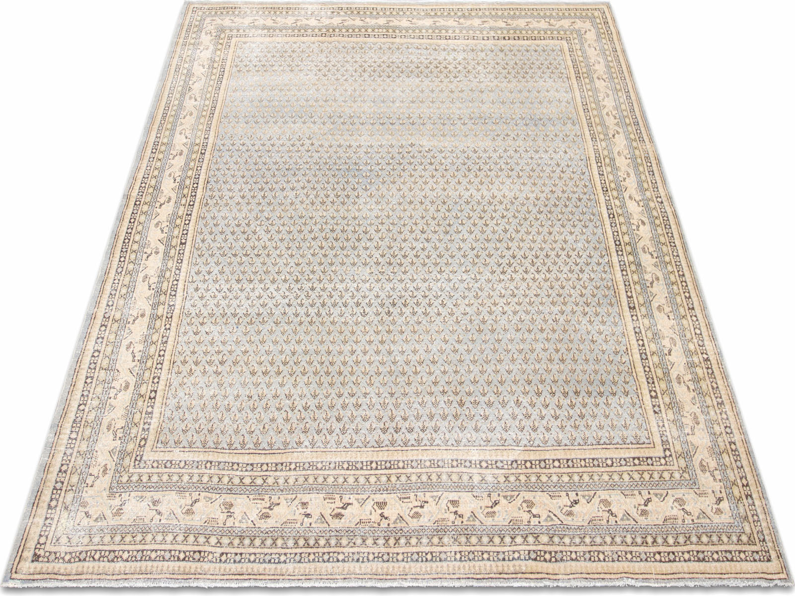 Semi Antique Persian Melayer Rug - 6'10" x 10'1"