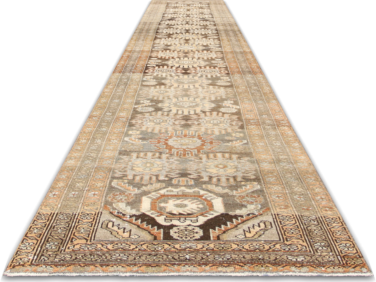 Antique Persian Melayer Runner - 2'10" x 17'6"