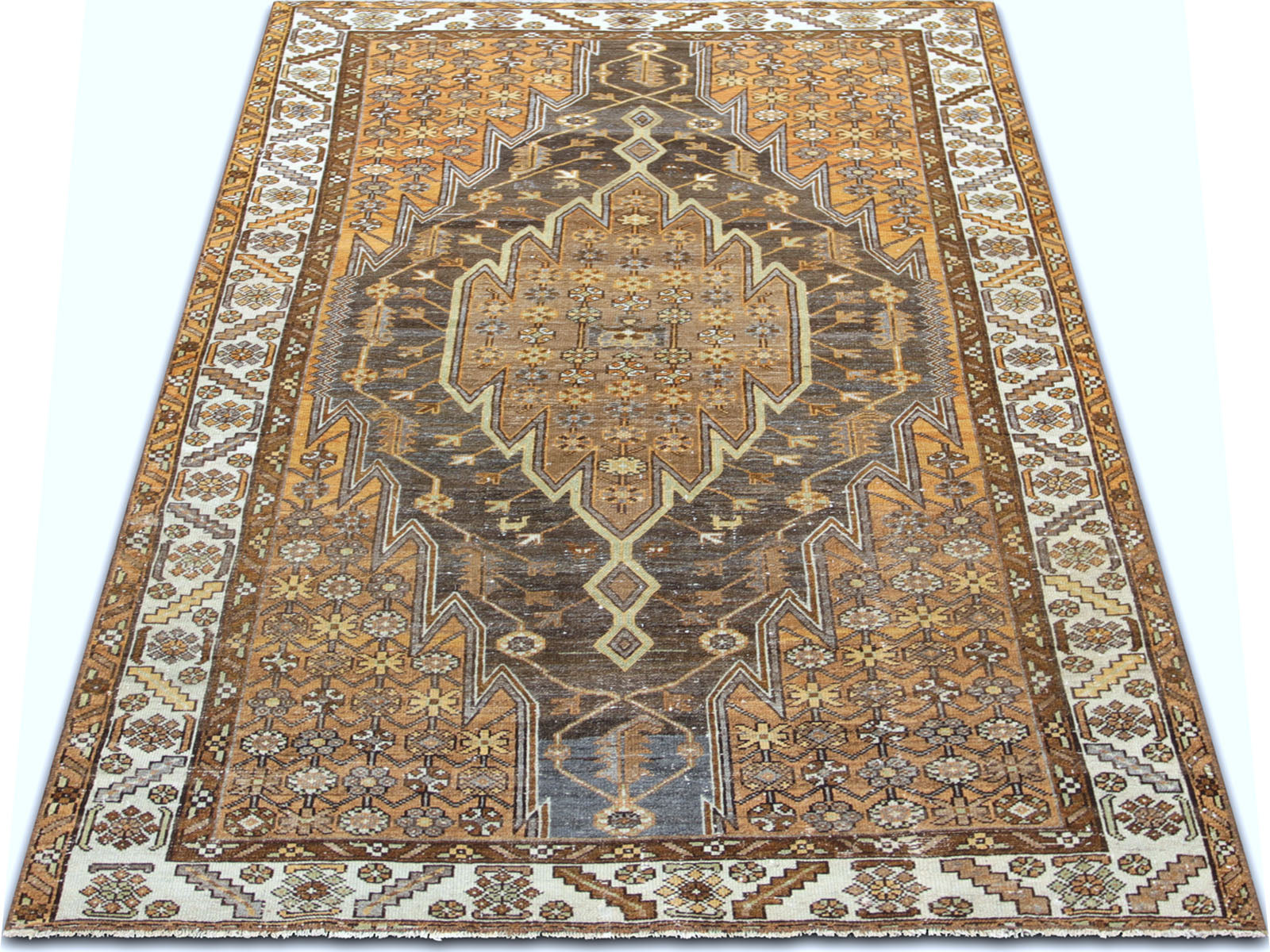 Antique Persian Melayer Runner - 3'11" x 6'4"