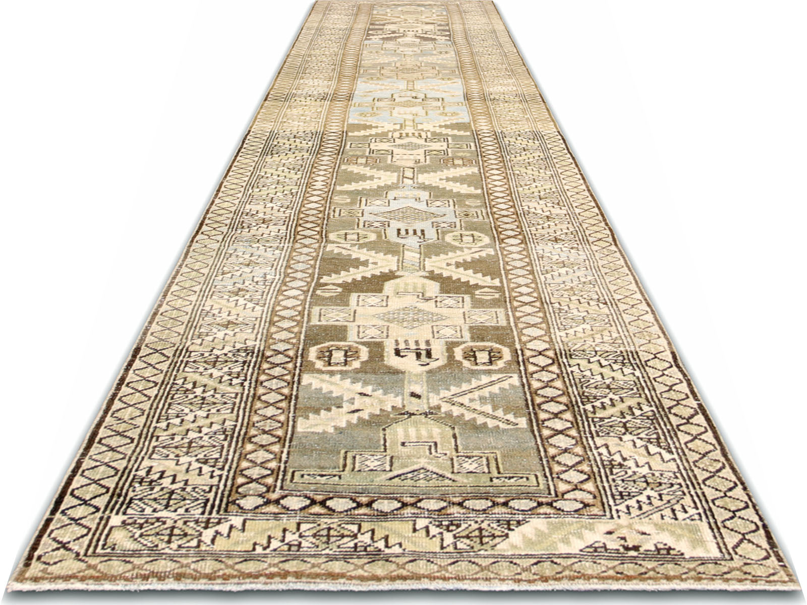 Semi Antique Persian Melayer Runner - 2'10" x 14'5"