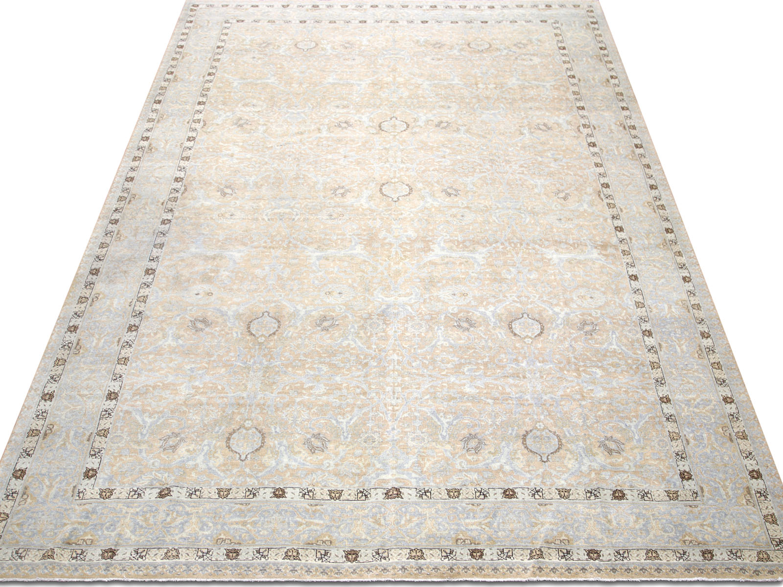 Semi Antique Persian Tabriz Rug - 10'8" x 17'0"