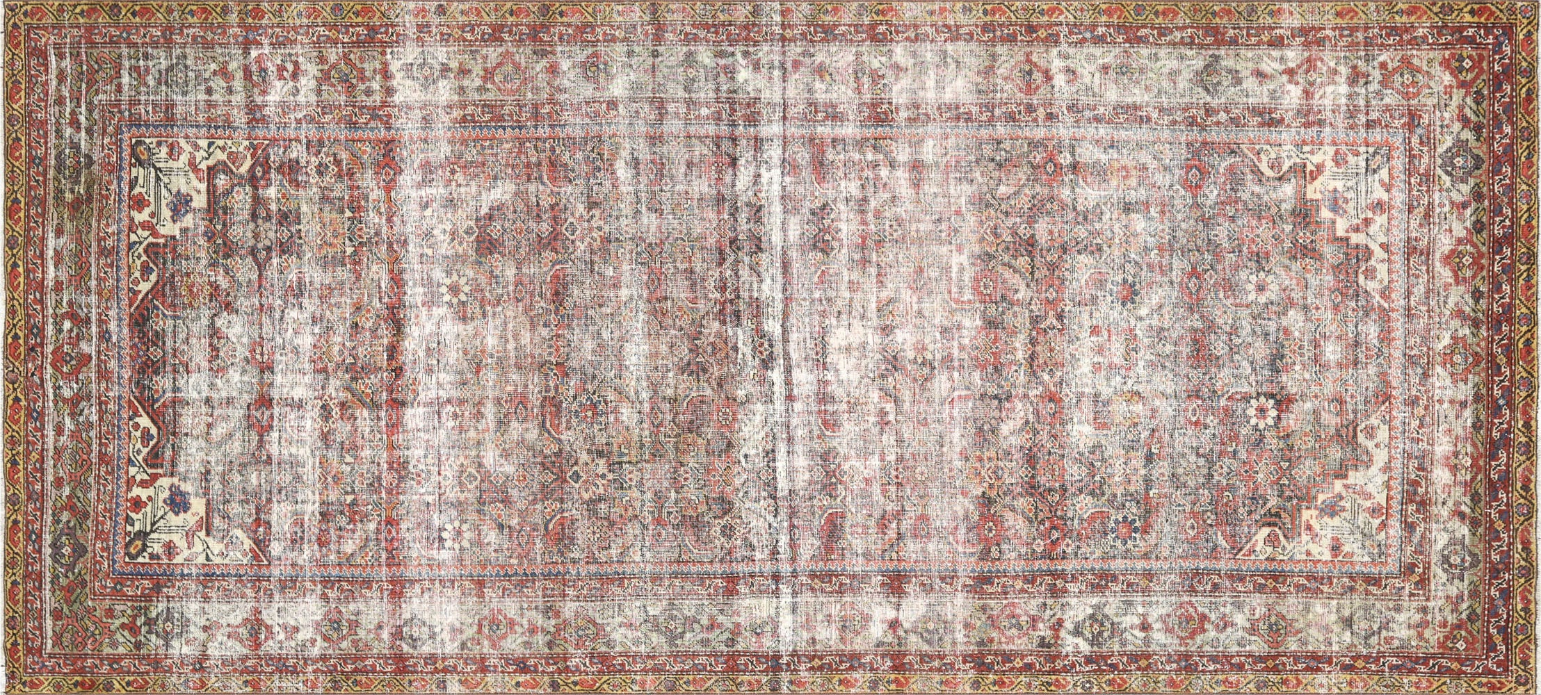Antique Persian Mahal Rug - 5'0