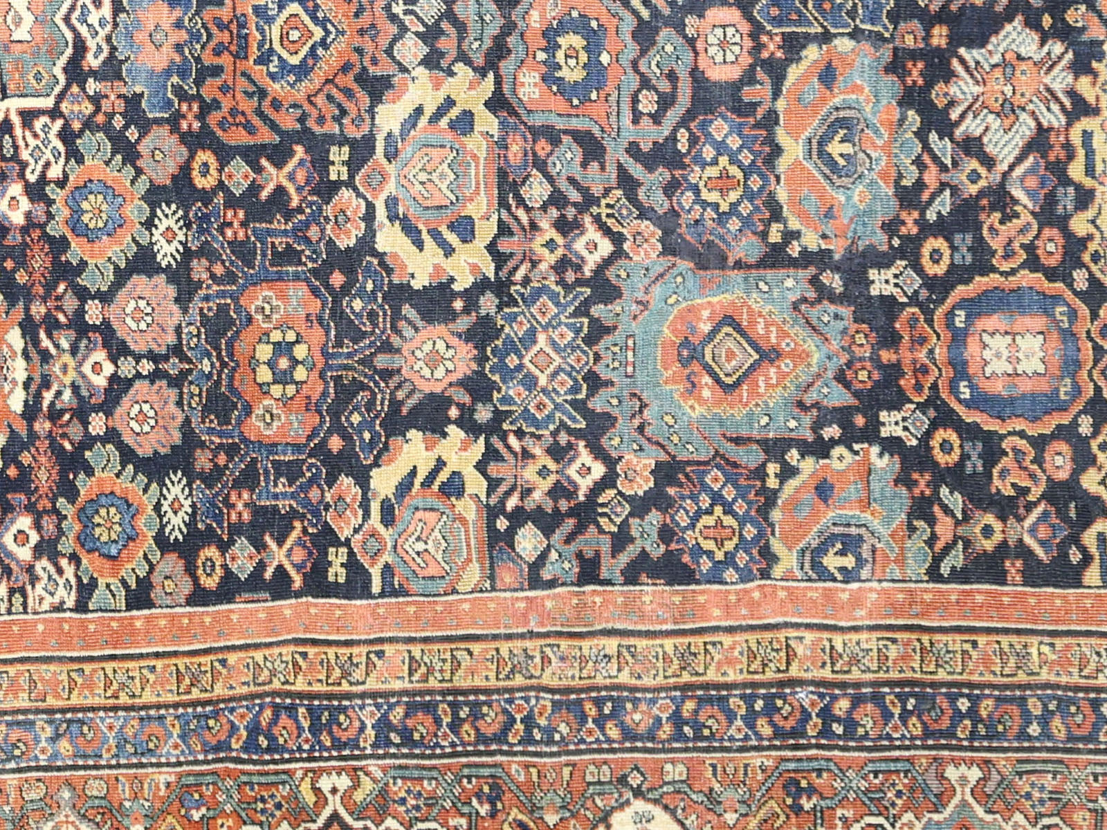 Antique Persian Mahal Rug - 10'10" x 14'3"