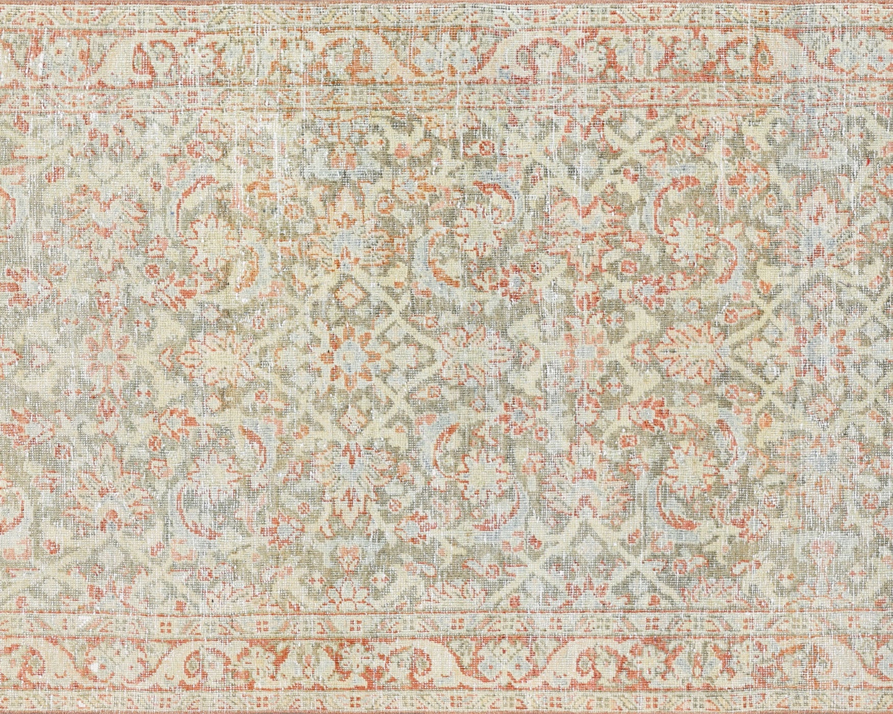 Antique Persian Mahal Runner - 3'5" x 12'7"