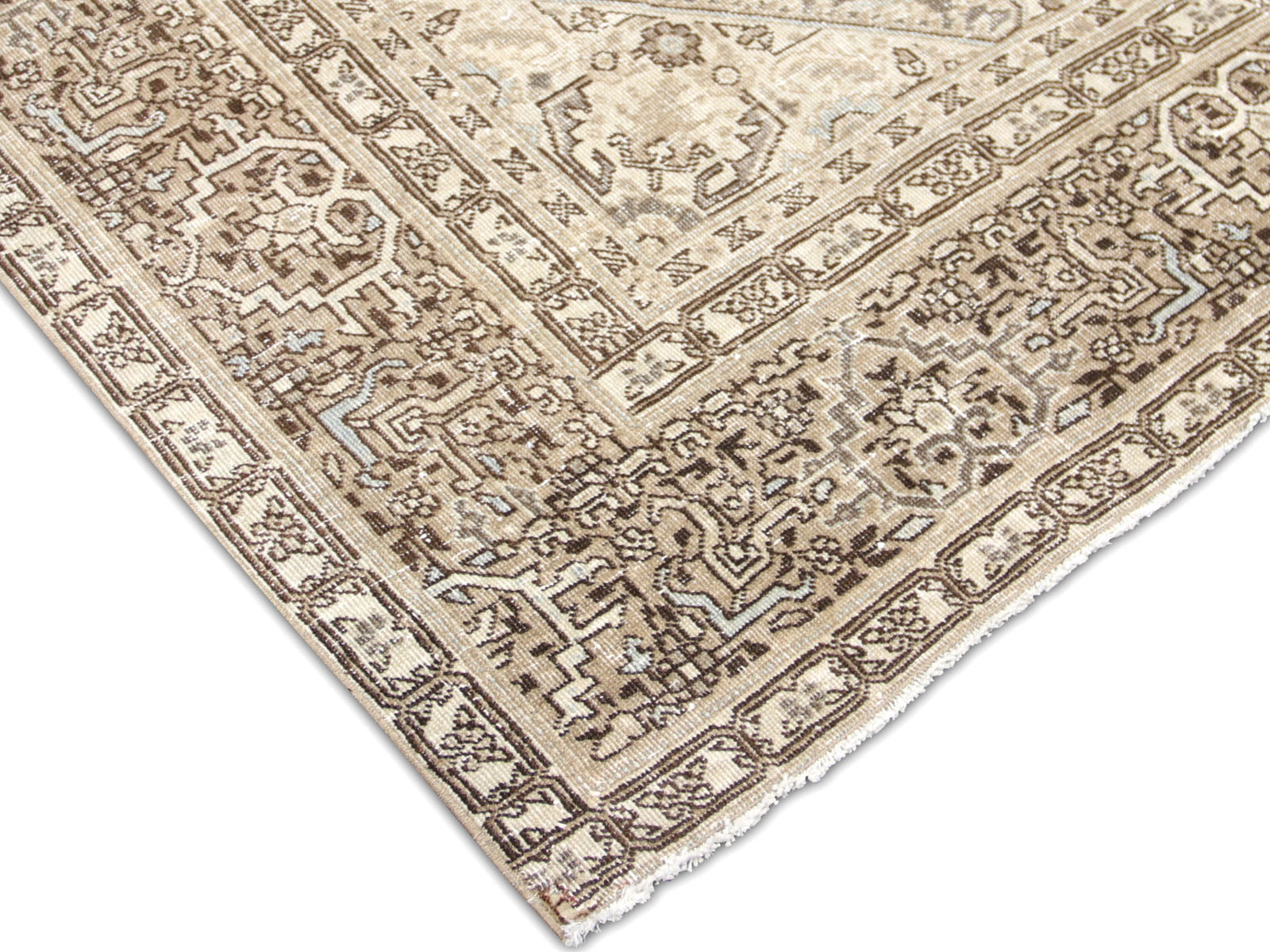 Semi Antique Persian Tabriz Rug - 6'11" x 10'4"
