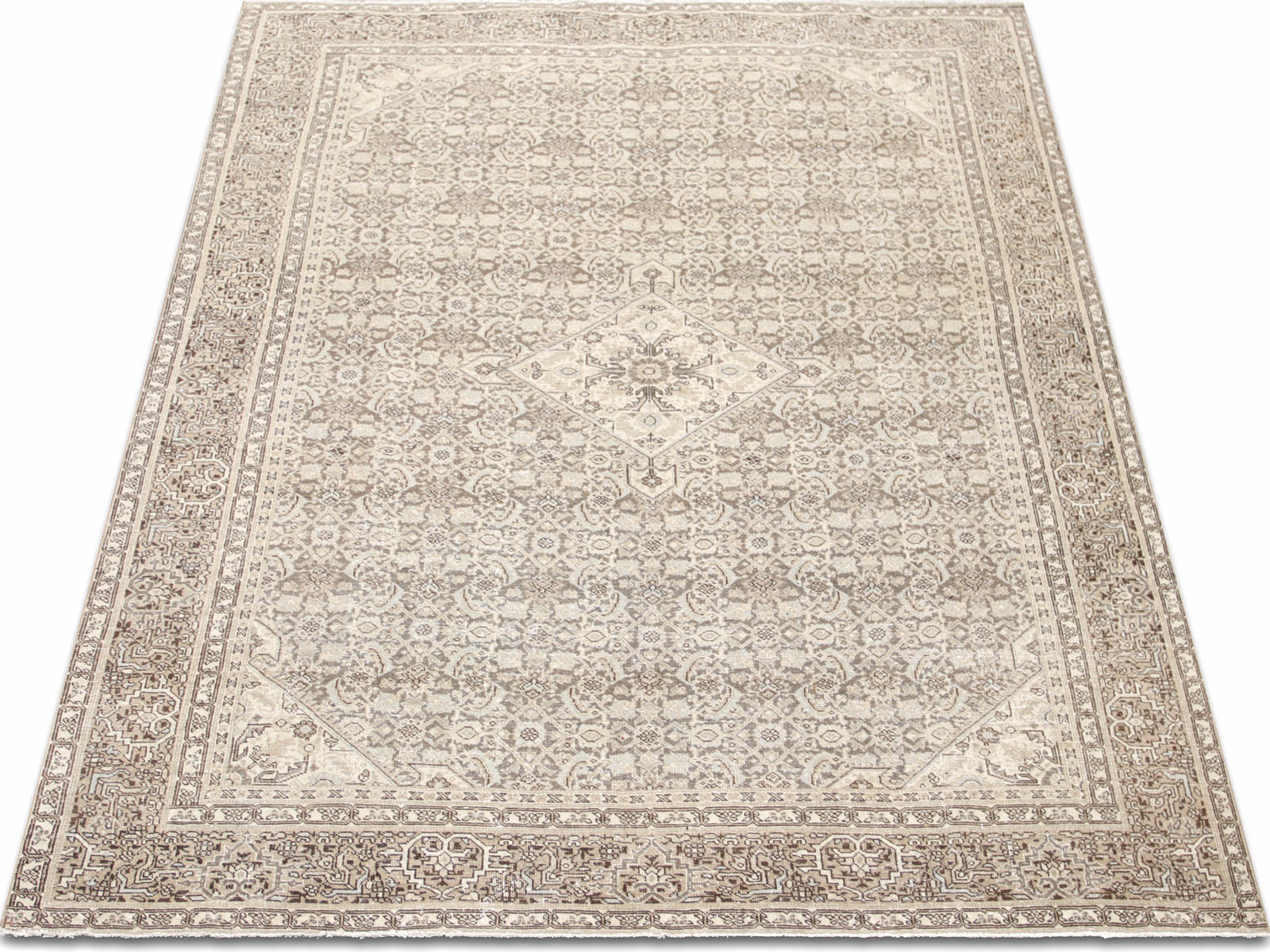 Semi Antique Persian Tabriz Rug - 6'11" x 10'4"