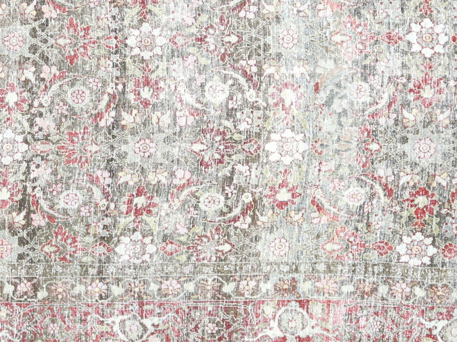 Semi Antique Persian Yazd Rug - 7'5" x 10'10"