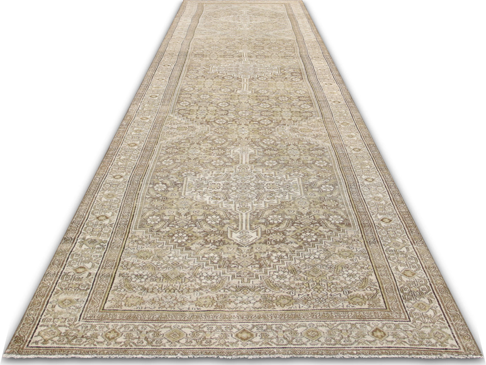 Antique Persian Melayer Runner - 3'6" x 16'9"