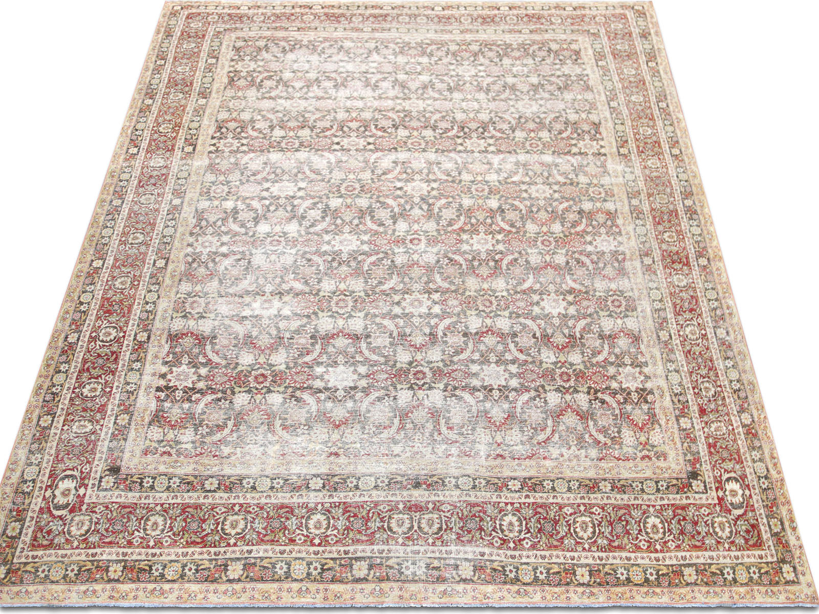 Antique Persian Yazd Rug - 10'3" x 14'10"