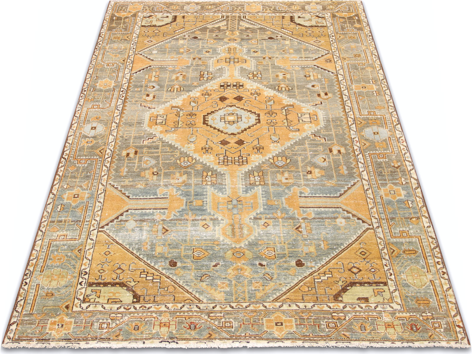 Semi Antique Persian Melayer Rug - 4'3" x 6'8"