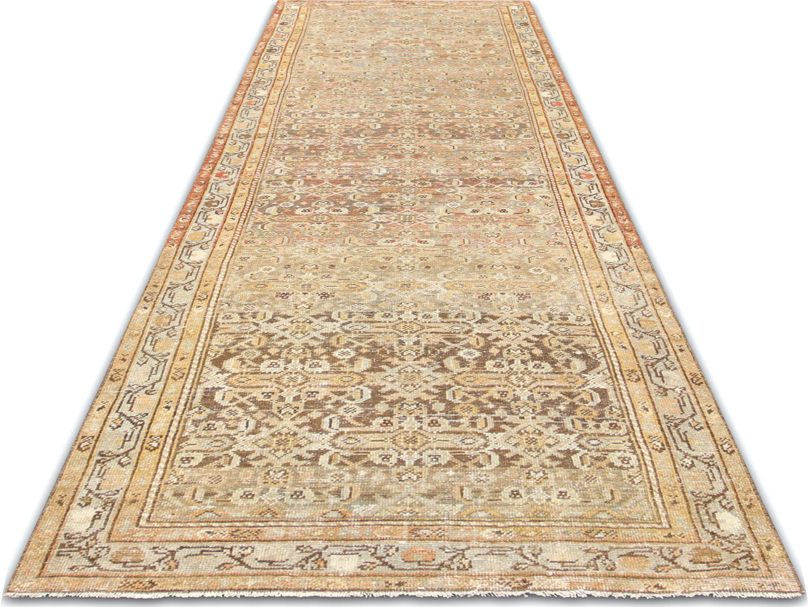 Antique Persian Melayer Runner - 3'7" x 12'7"
