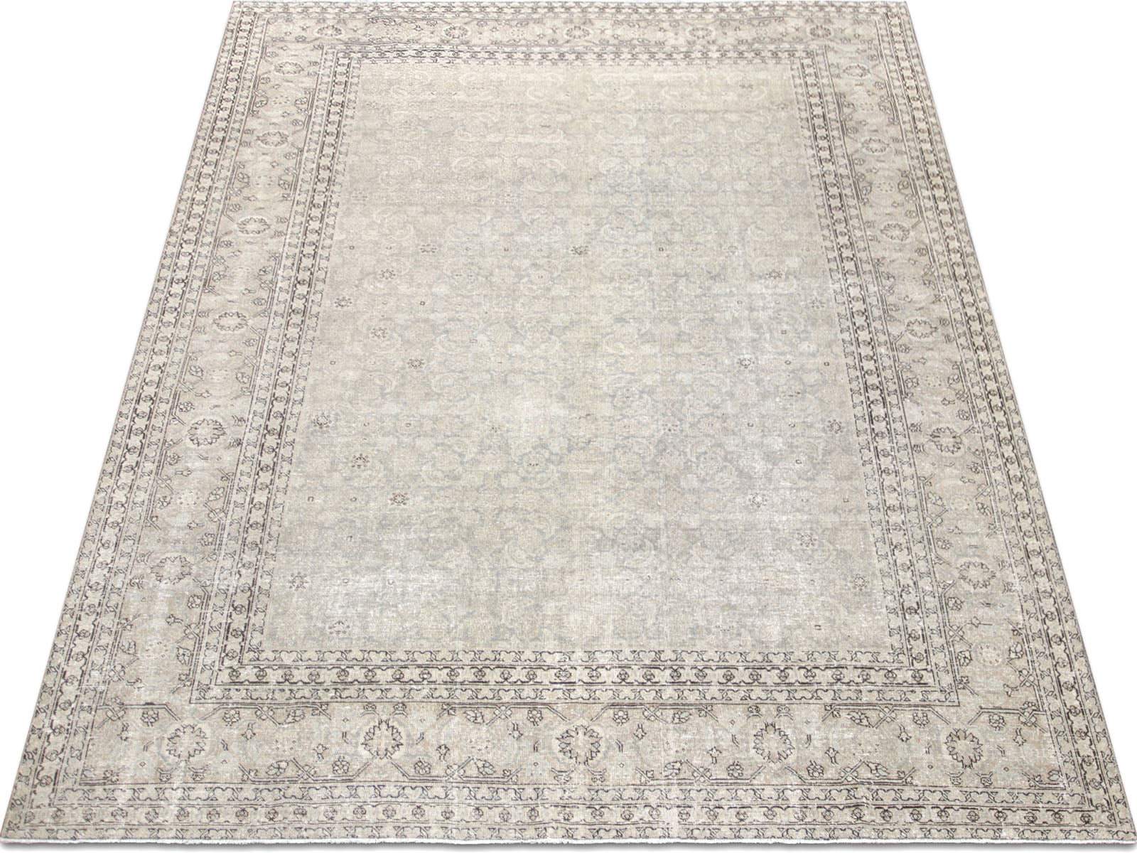 Semi Antique Persian Tabriz Rug - 9'0" x 12'4"