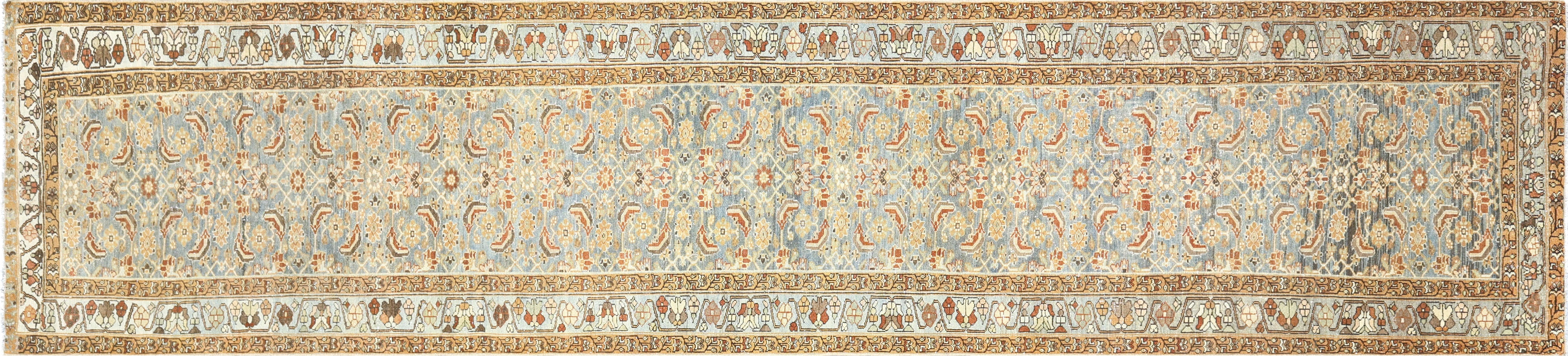 Semi Antique Persian Melayer Runner - 3'5" x 15'3" - 240143