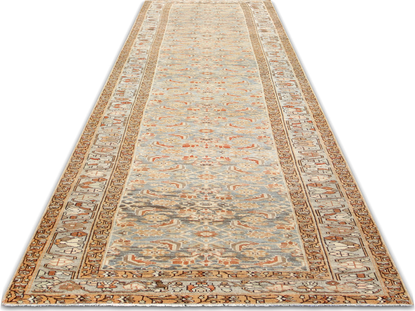 Semi Antique Persian Melayer Runner - 3'5" x 15'3" - 240143