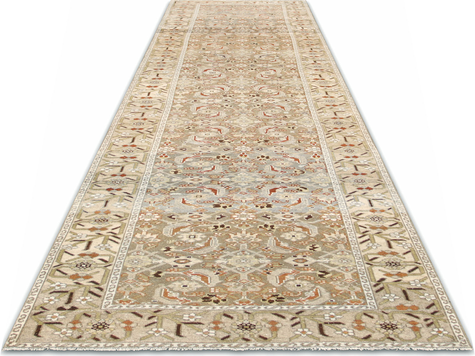 Semi Antique Persian Melayer Runner - 3'4" x 13'0"