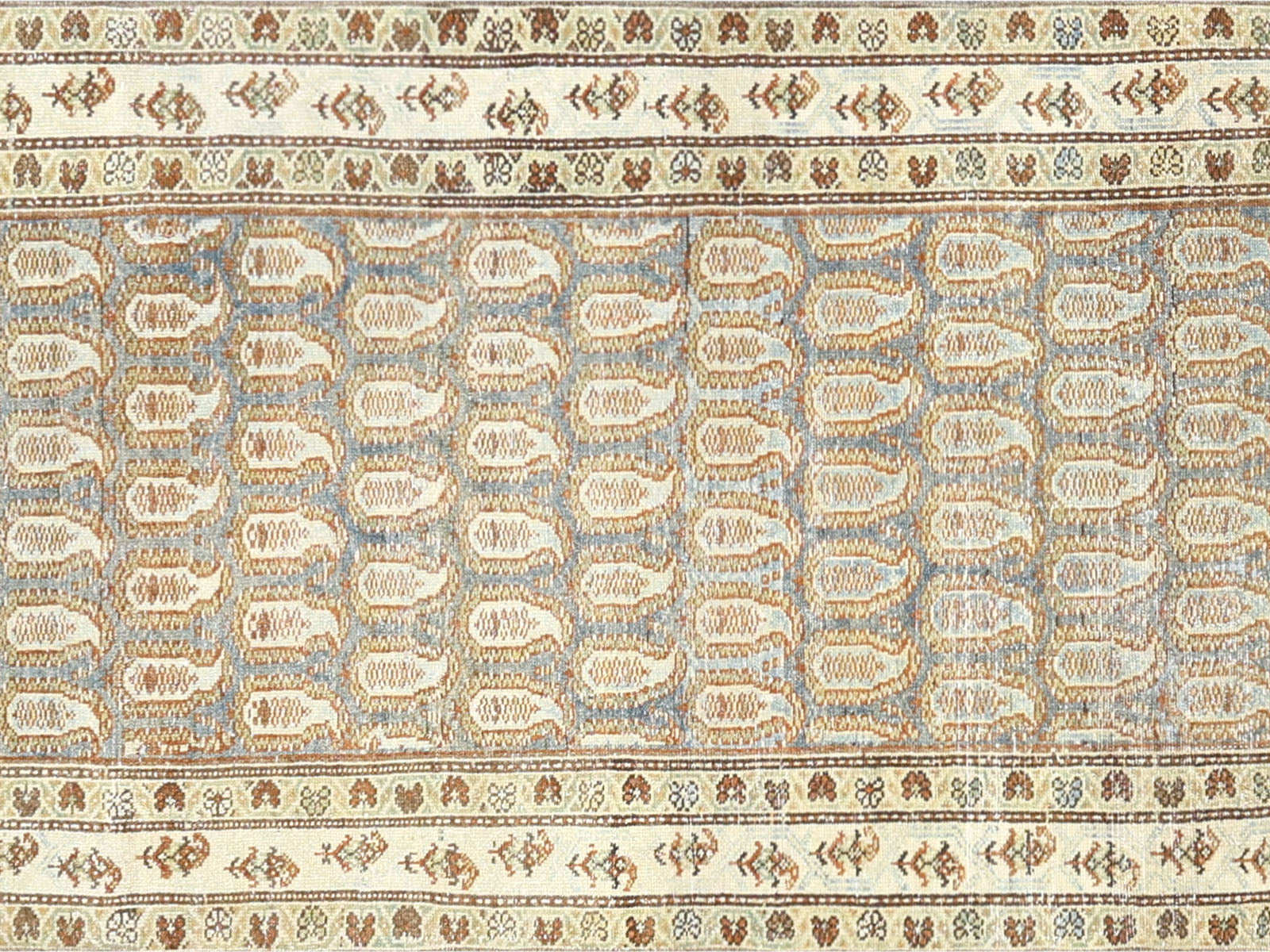 Semi Antique Persian Melayer Runner - 3'4" x 16'7"
